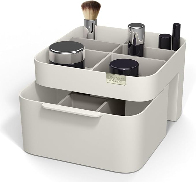 Joseph Joseph 75004 Viva Makeup Cosmetic Storage Organizer with Drawer, Medium, Shell - Image 8
