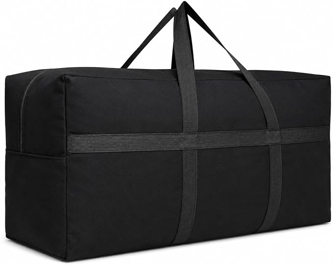 DoYiKe Extra Large Canvas Storage Duffle Bag, Duffel Bag for Travel Black 100L by DoYiKe