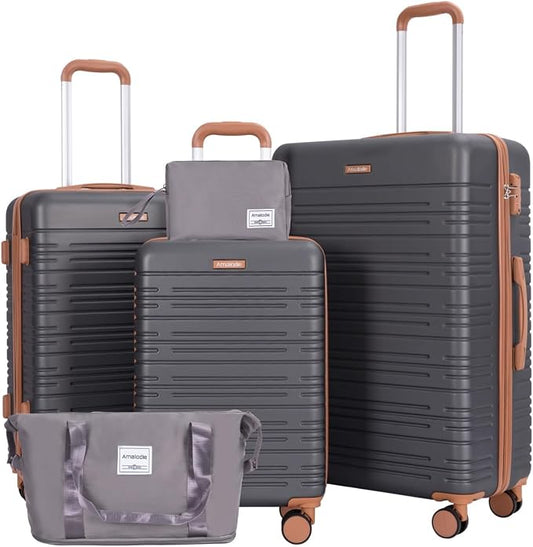 Luggage Sets 3 Piece,Suitcases with Double Spinner Wheels and TSA Lock,Hardcase 3 set Luggage with Travel Duffle Bag,Carry On Luggage Set by Travelhouse
