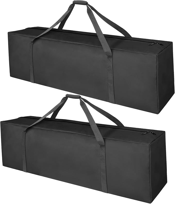 COOLBEBE 52" Sports Duffle Bag - 160L Extra Large Travel Duffel Luggage Bag with Upgrade 2-way Lockable Zippers, Sturdy & Water Resistant Long Duffle Bag for Camping Moving (Black 52inch 2Pack) by COOLBEBE