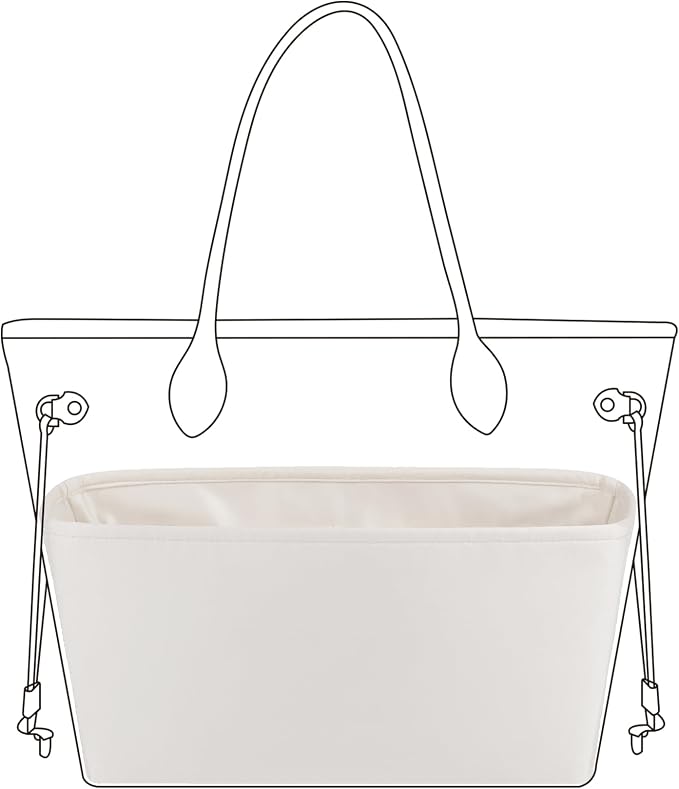 DGAZ Purse Organizer Insert Fits Neverfullbag Mini/PM/MM/GM，Silk Bag Organizer，Luxury Handbag & Tote Shaper(Gris Pale,PM) by DGAZ