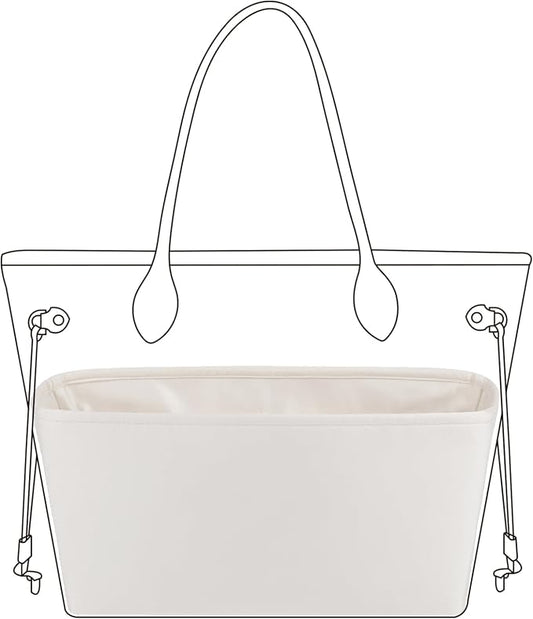 DGAZ Purse Organizer Insert Fits Neverfullbag Mini/PM/MM/GM，Silk Bag Organizer，Luxury Handbag & Tote Shaper(Gris Pale,PM) by DGAZ
