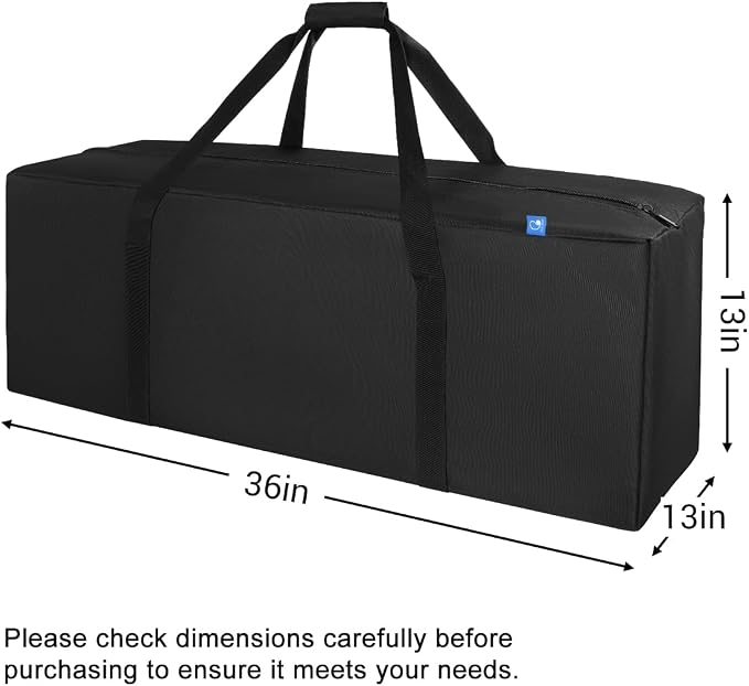 COOLBEBE 36-Inch Large Travel Duffle Bag, 100L Heavy Duty Luggage for Sports Equipment, Camping & Moving, Water Resistant, Black - Image 7