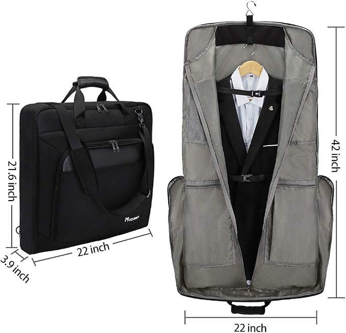Modoker Carry On Garment Bags for Travel Hanging Clothes Suit Bag Luggage Organizer, Foldable Suit Carrier Gift for Men Women - Image 5