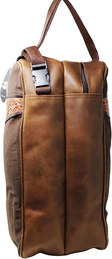 CHALLENGER Western Waxed Canvas Leather Travel Carry Storage Boot Bag Waterproof 30SK02 - Image 3