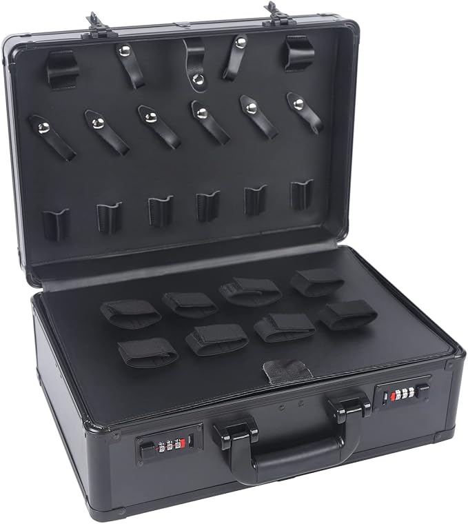 DNYSYSJ Barber Carrying Case Barber Case, Stylist Tool Box Professional Salon Hair Cutting Grooming Kit Storage Organizer for Clippers, Scissors, Barber Supplies (G) - Image 2
