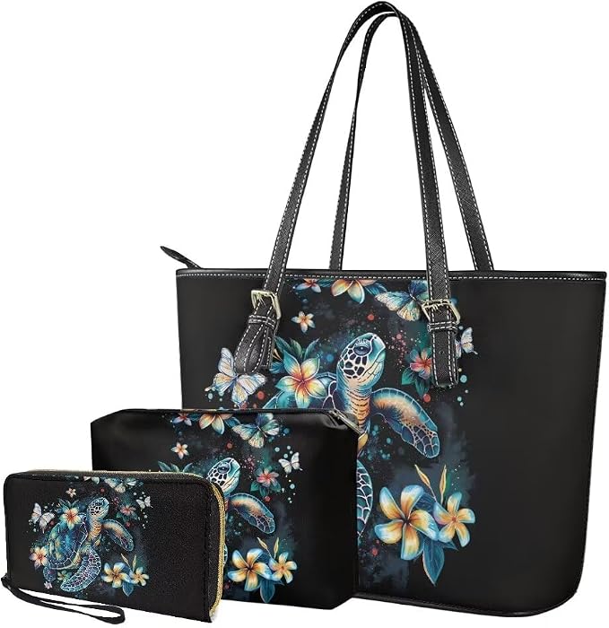 Women Purse Handbags Wallet Sets Leather Shoulder Tote Bag for Women,Top Handle Purse with Wrist Wallet Bag - Image 5