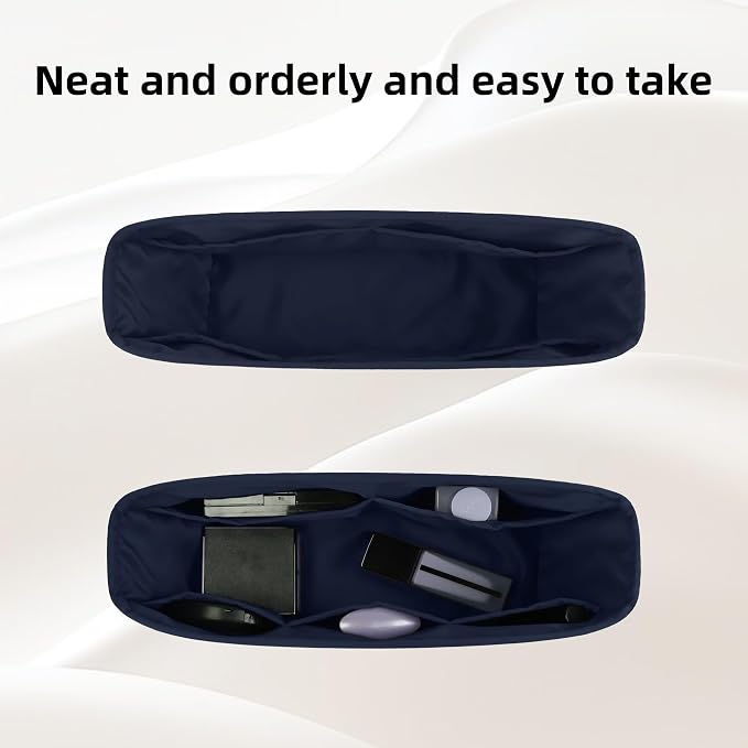 DGAZ Purse Organizer Insert Fits Neverfullbag BB/PM/MM/GM，Silk Bag Organizer，Luxury Handbag & Tote Shaper(Blue nuit,GM) - Image 5
