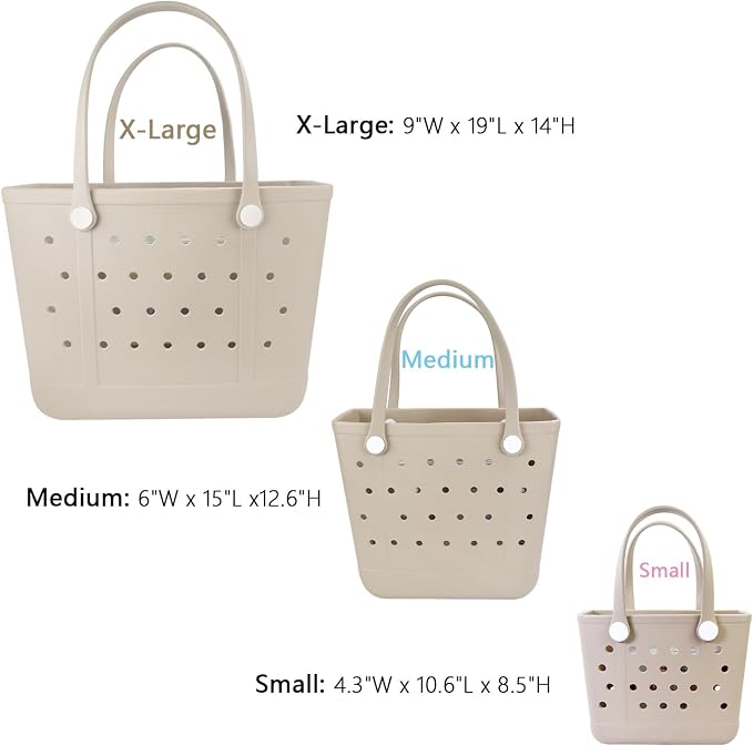 Lightweight Extra large Rubber Beach Bag Small mini Tote Bag for Gym Waterproof medium Open Handbag for Pool Sports - Image 4