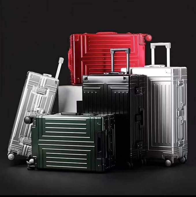 All Aluminum Magnesium Carry On Luggage，Cut from Whole Aluminum Sheet，22x14x9 Airline Approved ，（3rd Generation，Premium Magnesium Metal zipperless suitcase ） (black, 26inch) - Image 5
