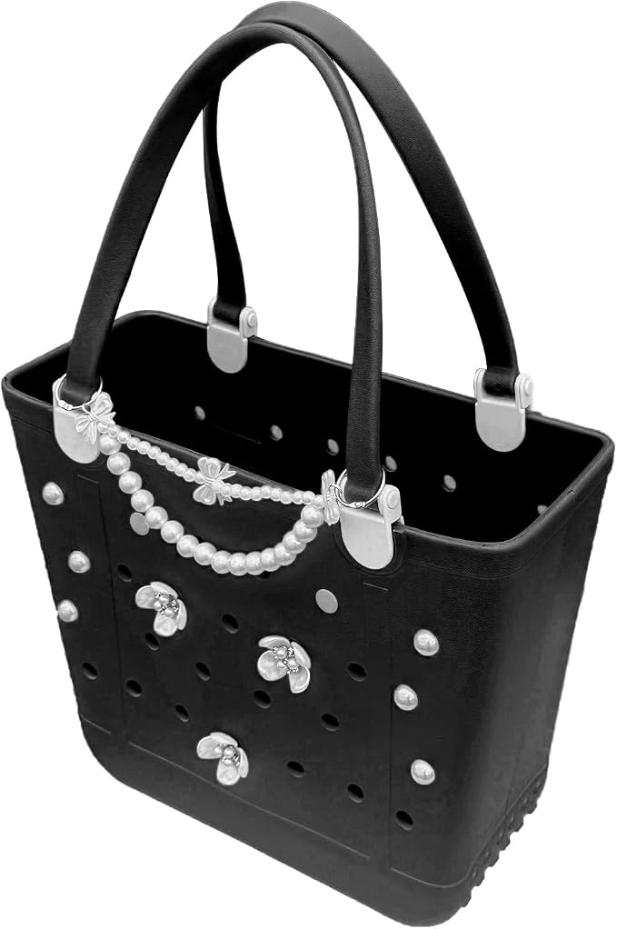 Rubber Beach Bag for Women, Waterproof Travel Tote Bags for Beach | Waterproof Sand-proof Tote Bags with Zipper Pocket, Durable Lightweigh Tote Bag for Outdoor - Image 5