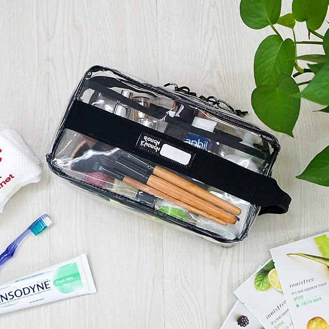 Rough Enough Clear Toiletry Bags for Traveling Toiletries Cosmetic Pouch Makeup Bags TSA Approved for Men and Women Travel - Image 5