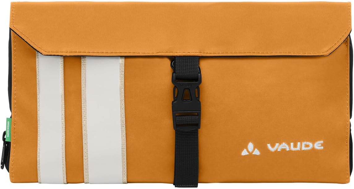 VAUDE Socotra Hanging Toiletry Bag for Men & Women, 2 Zip Compartments, Integrated Mirror, Toothbrush Holder - Ideal for Travel, Silt Brown - Image 4