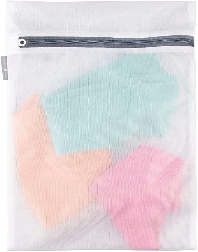 iDesign Medium Mesh Laundry Bag for Delicates - White by iDesign