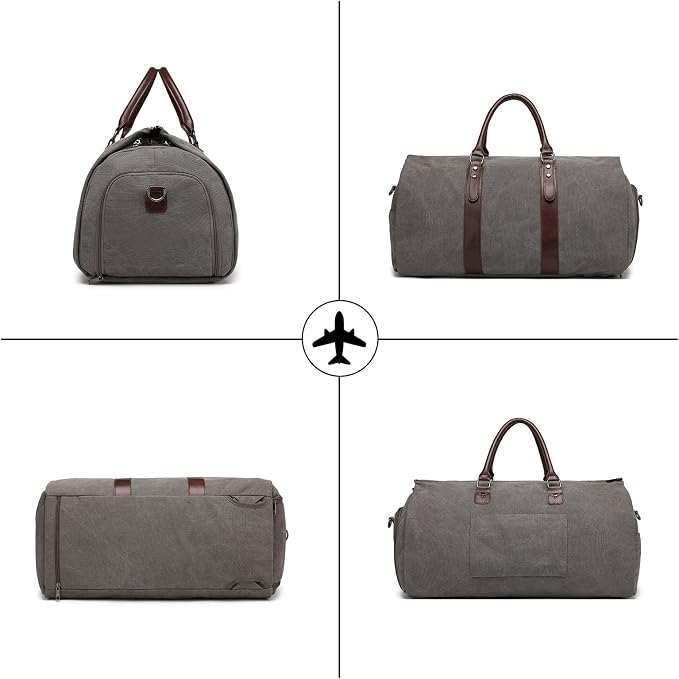 seyfocnia Convertible Travel Garment Bag,Carry on Garment Duffel Bag for Men Women - 2 in 1 Hanging Suitcase Suit Business Travel Bag - Image 8