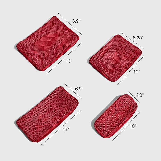 Away Insider Packing Cubes Set of 4 – Lightweight Travel Organizers for Luggage, Suitcases & Carry-On Bags, Cherry Red - Image 2
