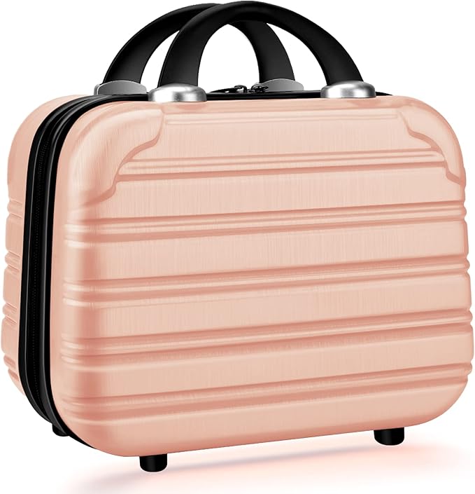 14 inch Hard Shell Makeup Train Case Portable PC ABS Mini Suitcase for Organizer Cosmetics Makeup Brushes Toiletry by CosmeticCase