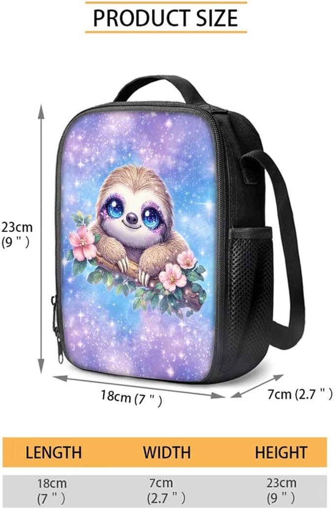 Forchrinse Cute Sloth Backpack for Girls 4-6 6-8 10-12 Kids School Bag with Lunch Box Pencil Case Elementary Preschool Kindergartener Middle School Bookbag Daypack - Image 4