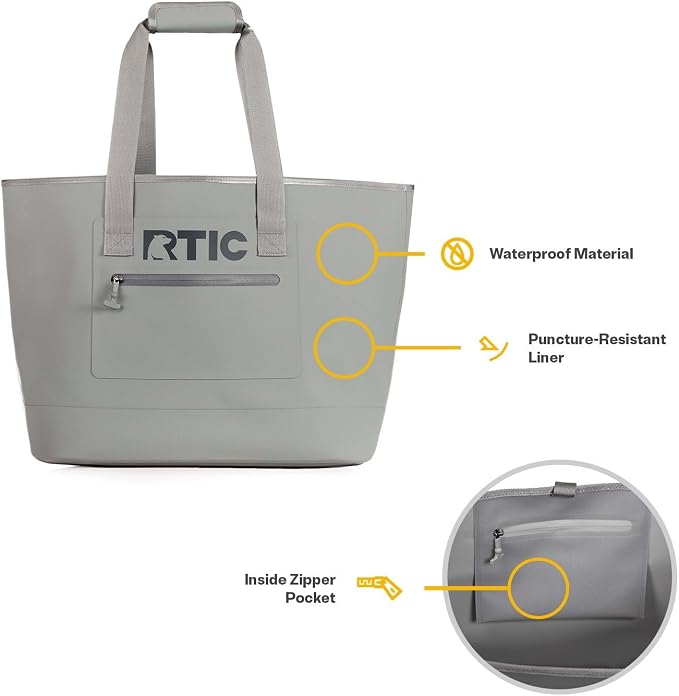 RTIC Ultra-Tough Tote Bag, Waterproof for Beach, Pool, Towel, Grocery, Shopping, Heavy-Duty, Puncture Resistant - Image 4
