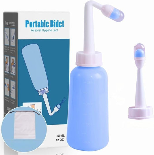Portable Bidet Travel Size - Personal Handheld Bottle Washer for Freshness on The Go, Compact, Leak-Proof Design for Post-Bathroom Hygiene, Camping & International Travel Essentials