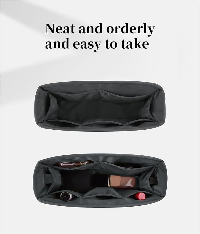 Women's Purse Organizer Insert - Satin & Lightweight Fabric with Inside Pockets, Portable for Commute, Travel, Shopping, and Evening, Multicolor Options, Fits for Kelly Danse(Grismeyer,Danse 22) - Image 2