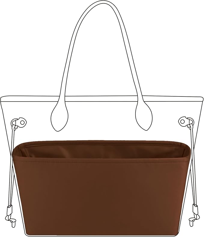 DGAZ Purse Organizer Insert Fits Neverfullbag BB/PM/MM/GM，Silk Bag Organizer，Luxury Handbag & Tote Shaper(Gold,BB) by DGAZ