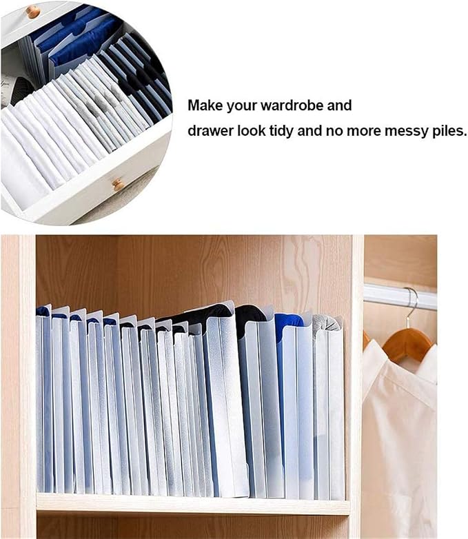 Clothes Folding Board, 5 Pack Multipurpose Shirt Pants Coat Sweater Clothes Organizer, Easy and Fast Flipfold Clothes Folder, Plastic Transparent Laundry Folder Board Travel Folding Board (L) - Image 4
