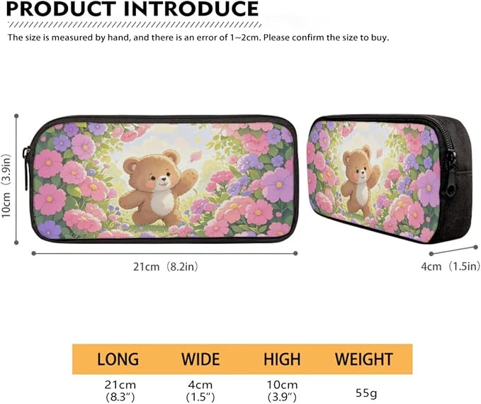 Forchrinse Bear Backpack with Lunchbox and Pencil Pouch Primary School Student Backpack Lunch Bag for Girls 6-8 Years Old 3 Piece Cute Back to School Bookbag/Lunch Box Set - Image 6
