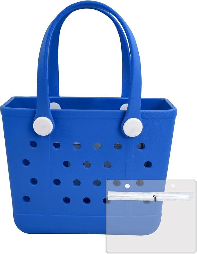 Lightweight Extra large Rubber Beach Bag Small mini Tote Bag for Gym Waterproof medium Open Handbag for Pool Sports by Addoklm