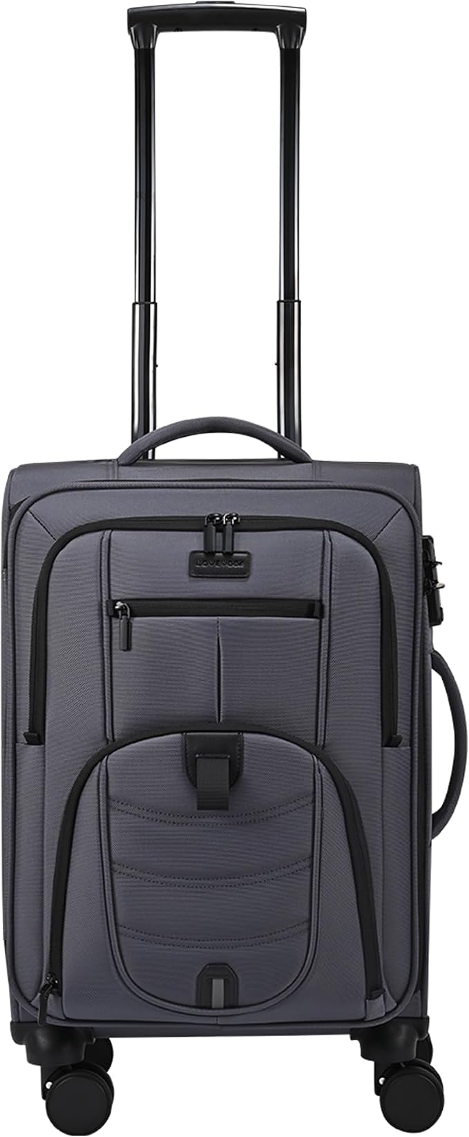 LOVEVOOK Carry On Luggage Airline Approved, Suitcases with Spinner Wheels, Softside Carry-on Luggage with TSA Lock for Men Women Business Trip, Lightweight Large Capacity Luggage for Travel, Grey - Image 4