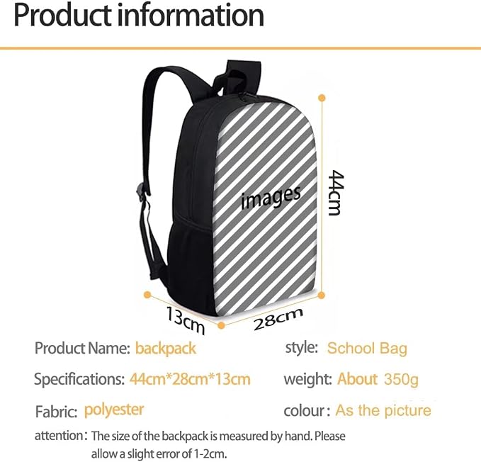 AFPANQZ Kids Backpack 3 Pieces Set Large Capacity School Bags with Heat Insulated Lunch Bags Small Pencil Bags 3 Pack - Image 4