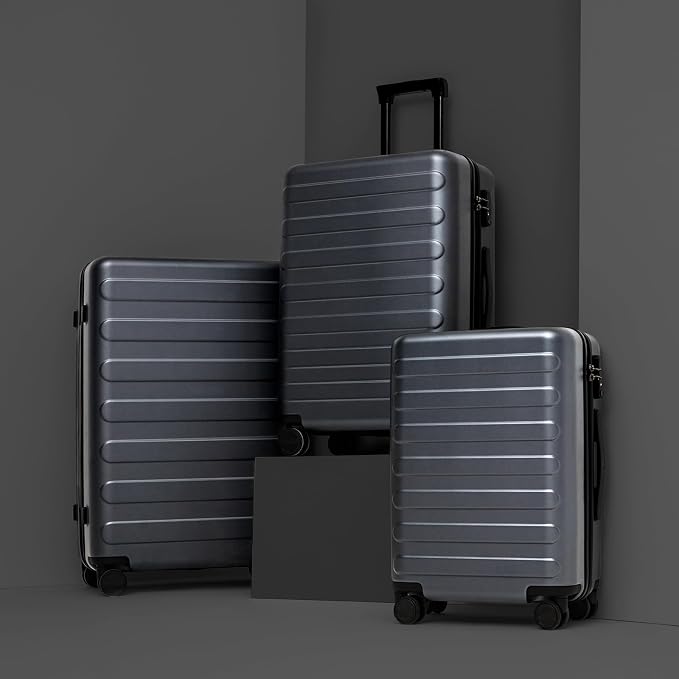 NINETYGO Carry On Luggage 22x14x9 Airline Approved, 20 Inch Luggage with Smooth Spinner Wheels, Lightweight, Hard Shell PC Suitcase Carry-On, Travel Luggage, TSA Approved (Grey, Rhine Basic) - Image 4