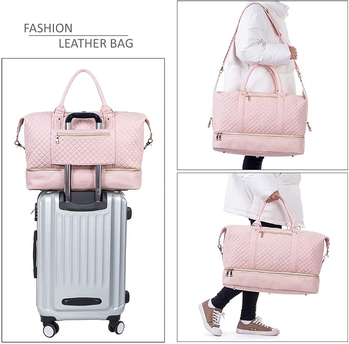 Weekender Overnight Bag Carry On Bag Travel Bag with Shoe Pouch - Image 6