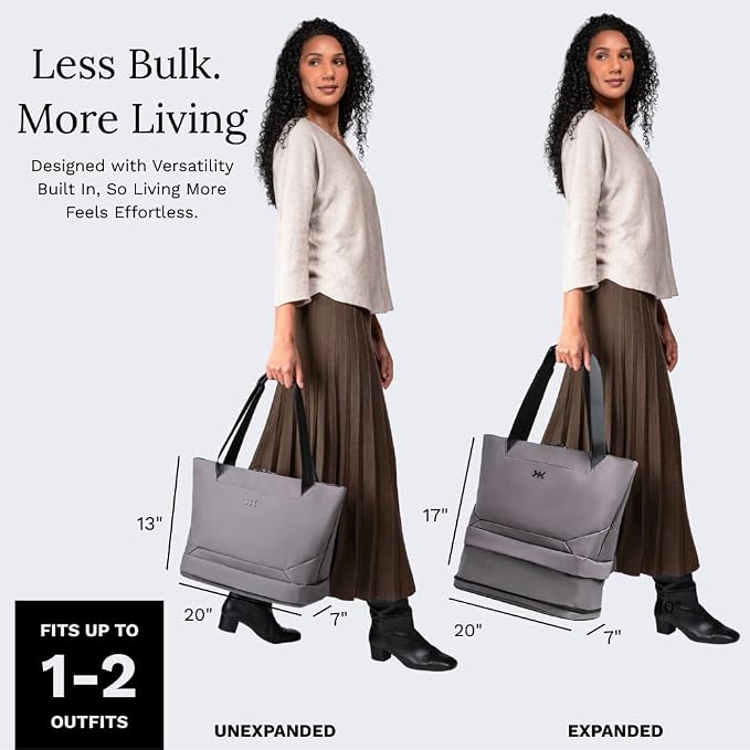 Knack Expandable Laptop Tote Alloy Gray - Image 4