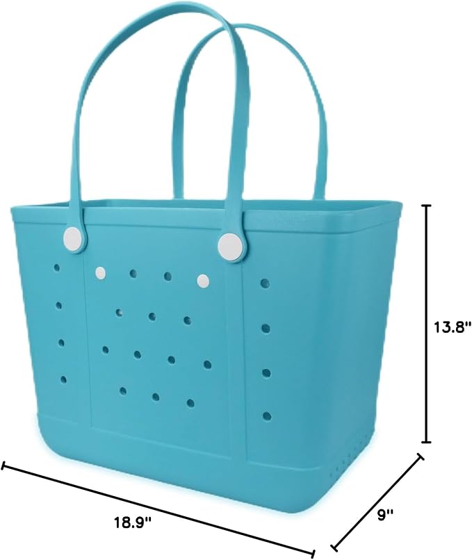 Beach Tote Bag for Women, Rubber Beach Bag Waterproof Sandproof, Extra Large EVA Tote Bag Boat Bag - Image 8