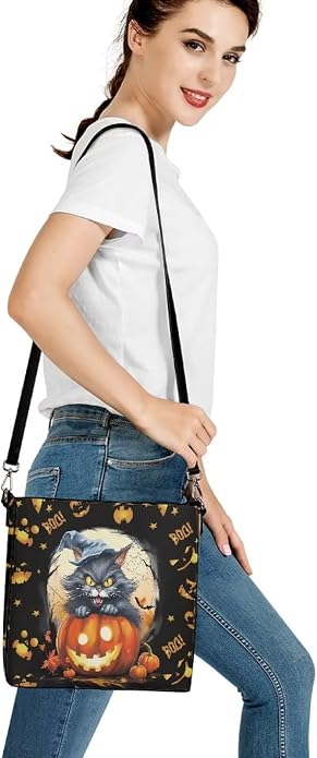 HUGS IDEA Boho Bags for Women Leather Handbag Shoulder Bucket Crossbody Purse - Image 5