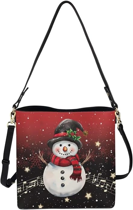 HUGS IDEA Boho Bags for Women Leather Handbag Shoulder Bucket Crossbody Purse - Image 4