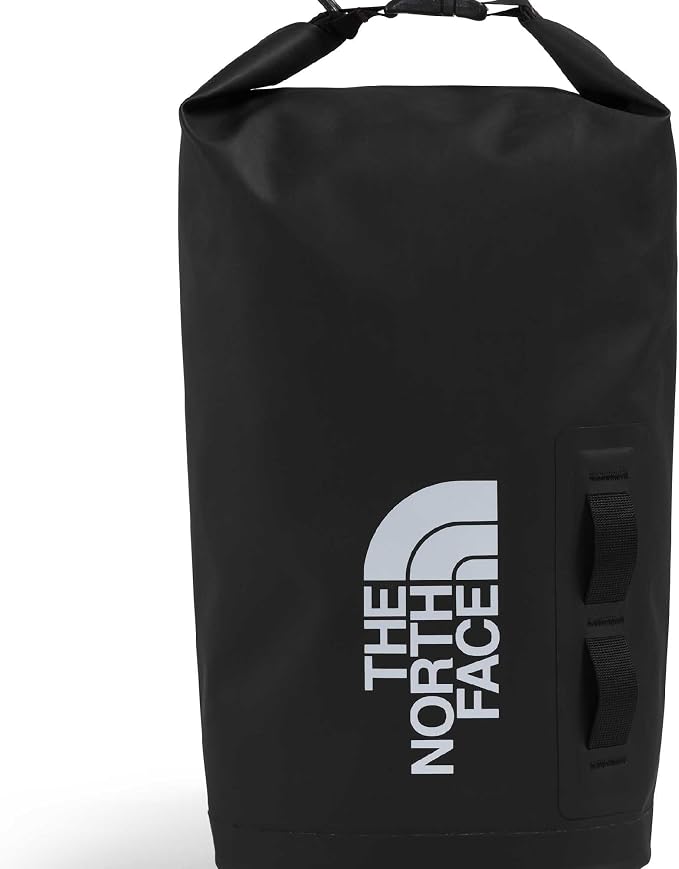 The North Face Base Camp Dry Bag - Roll-Top Waterproof Stuff Sack, Ideal for Camping Gear & Kayak Accessories, TNF Black/TNF White, 8 Liters | Roll-Top Waterproof Stuff Sack, Ideal for Camping Gear & Kayak Accessories by Unknown