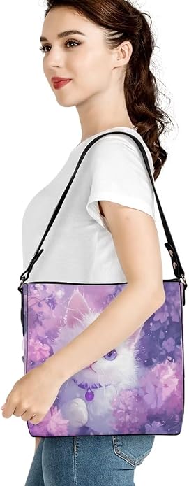 HUGS IDEA Boho Bags for Women Leather Handbag Shoulder Bucket Crossbody Purse - Image 2
