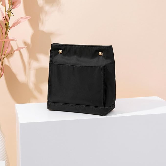 Lightweight Handbag Organizers Insert with Multiple Pockets - Handbag Organizer for Storage and Organization, Cosmetic Bag (Nylon-black,XS) - Image 6