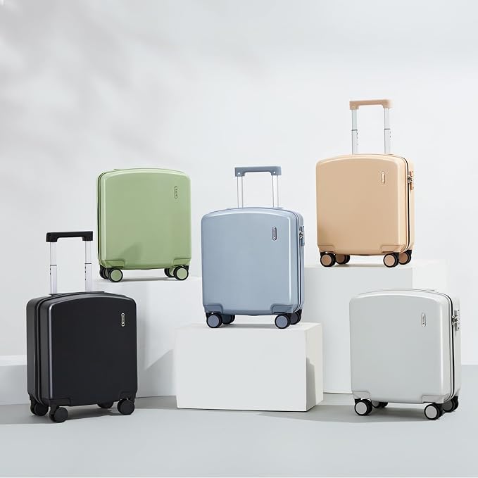 Hanke 16 Inch Underseat Carry On Luggage, Airline-Approved Hard Shell Small Suitcase with Spinner Wheels, Lightweight Tsa Lock Travel Luggage for Short Trips(Jet Black) - Image 10