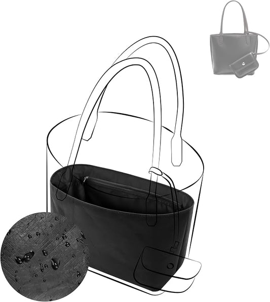 DGAZ Lightweight Purse Organizer Insert for GYARD-Anjou/Artois/SaintLouis Bags,silk and DupontPaper handbag inner for Luxury Bag(Black,AnjouMini) by DGAZ