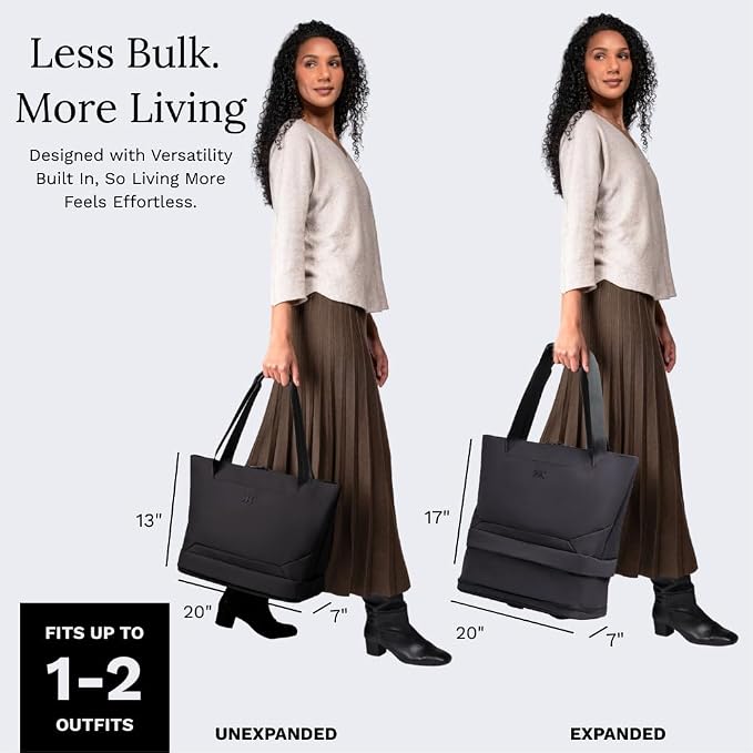 Knack Expandable Laptop Tote Midnight Black - Image 3