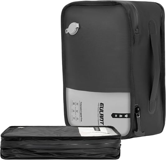 Reusable Compression Small Packing Cubes for Women Underclothes,Professional IP67 Vacuum Bags for Underwear,briefs,Socks etc.Packing Cubes for Suitcases Luggage for Travel Trip(12 inches,No Pump) by EULANT