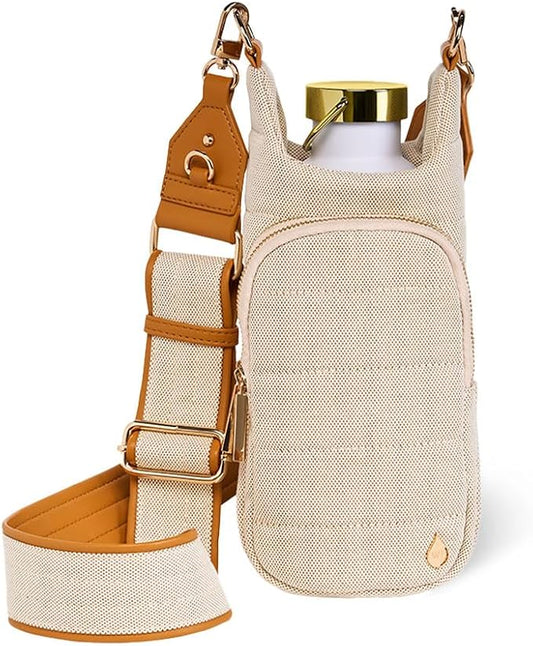 WanderFull® Original HydroBag®, Fits Up to 32 oz Water Bottle Holder with Strap, Gift for Women, Hands-Free Crossbody, Water Bottle Carrier Bag with Phone Pocket by WanderFull