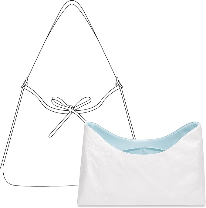 Soft Support Organizer Compatible with LV Carryall Denim | Handcrafted DuPont™ Tyvek®,Handbag Organizer Insert, Precision 1:1 Custom Fit,Celeste,Ideal for Shopping and Daily Carry by FANJIProject