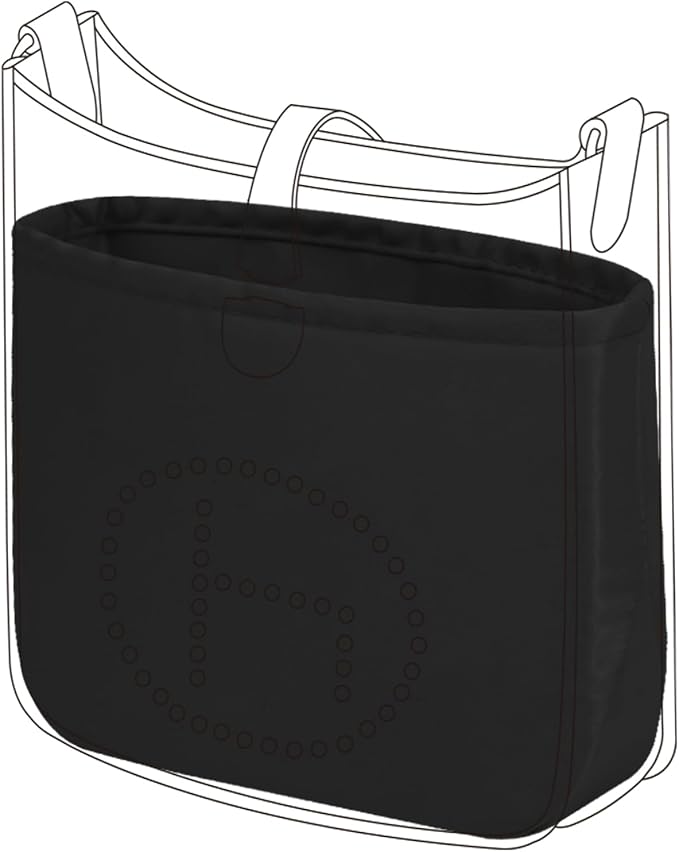 DGAZ Silky Purse Organizer Insert Fits Evelyne TPM/PM/GM/TGM Bags, Luxury Handbag & Tote Organizer, Simplicity bag organizer（Black,GM） | Soft and Lightweight,Perfect Fit,Multi-pocket Storage,Bag Protector,Luxury Bag Care,Handmade,for Smooth Bag Organizer by DGAZ
