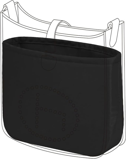 DGAZ Silk Purse Organizer Insert for Evelyne Bag(Black,PM) | Soft and Lightweight,Perfect Fit,Multi-pocket Storage,Bag Protector,Luxury Bag Care,Handmade,for Smooth Bag Organizer by DGAZ