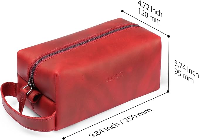 Londo Genuine Leather Travel Toiletry, Makeup, Shaving Organizer Bag - Dopp Kits - Unisex - Image 2