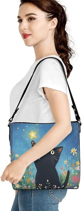 HUGS IDEA Boho Bags for Women Leather Handbag Shoulder Bucket Crossbody Purse - Image 5